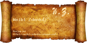 Weibl Zdenkó névjegykártya